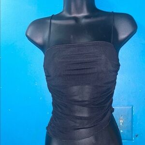 5 for $20 tops sale SHEIN Black Fitted Ruched Camisole